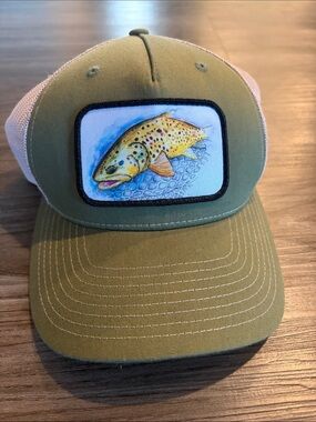 Richardson Olive Green Fish Trucker Hat